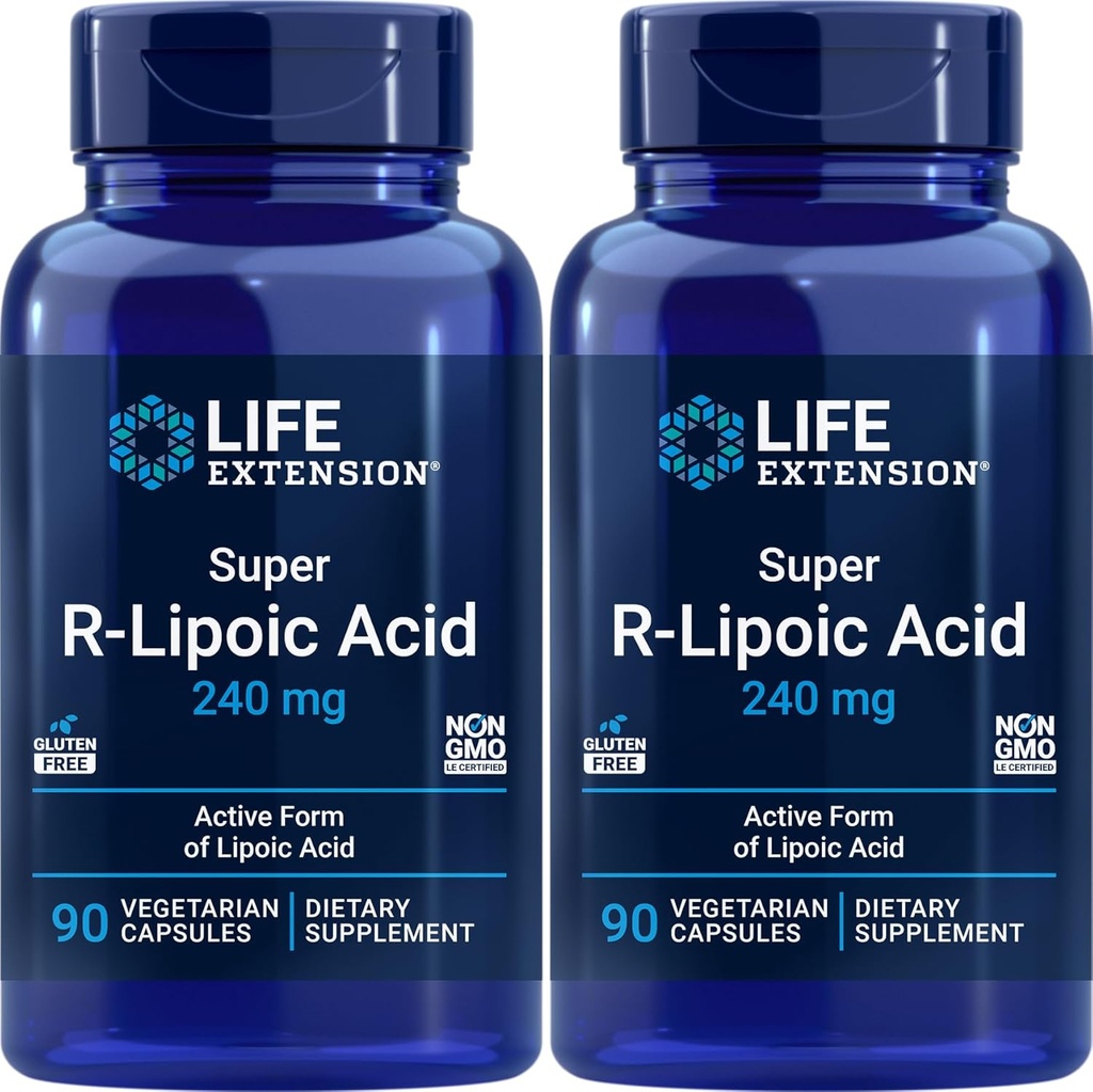 Life Extension Super R- Lipoic Acid 240 mg, 90 Veg Kapsule (Pack of 2)