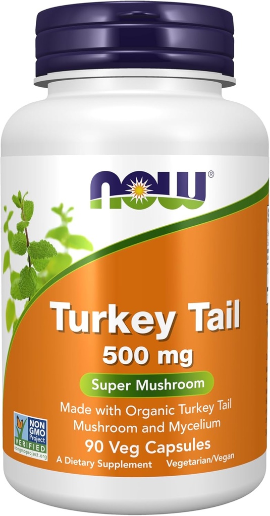 TERAZ Foods Supplements, Turkey chvost 500 mg, Super Huba, vyrobené s organickým Tureckom chvostové huby a Mycelium, 90 Veg kapsule