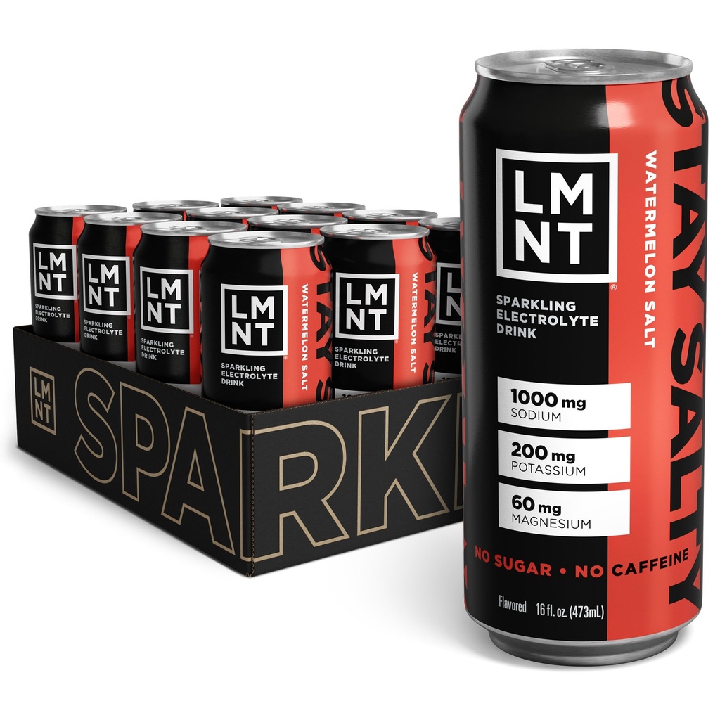 Pite LMNT Sparkling Electrolyte Drink - Vodný melón soľ 