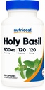 Nutricost Svätá bazalka Kapsule 500mg, 120 Vegetarian Kapsule - bezlepkové, Non-GMO