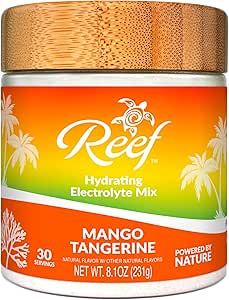 Hydratačný Electrolyt Nápoj Mix - Mango Tangerine, 30 Servis - Hydratačný prášok w/Coconut Voda - Non-GMO, Bez pridaný cukor, 5 Key Electrolytes + Vitamíny, Prírodné stopové minerály