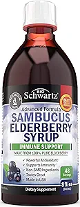 Brusnicová sirup pre deti a dospelých - Prírodná imúnna podpora so zinkom a vitamínom C Plus 10x Koncentrované Sambucus Staršie plody - Čučoriedkové palacinkové príchute - bez lepku, iné ako GMO multiminerály - 8oz