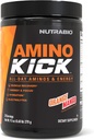 NutraBio Amino Kick BCAA Powder with Natural Caffeine 