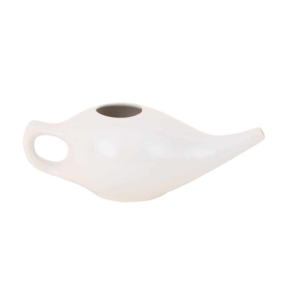 Ceramic Neti Pot, White Color, Reusable Sinus Rinse Neti Pots