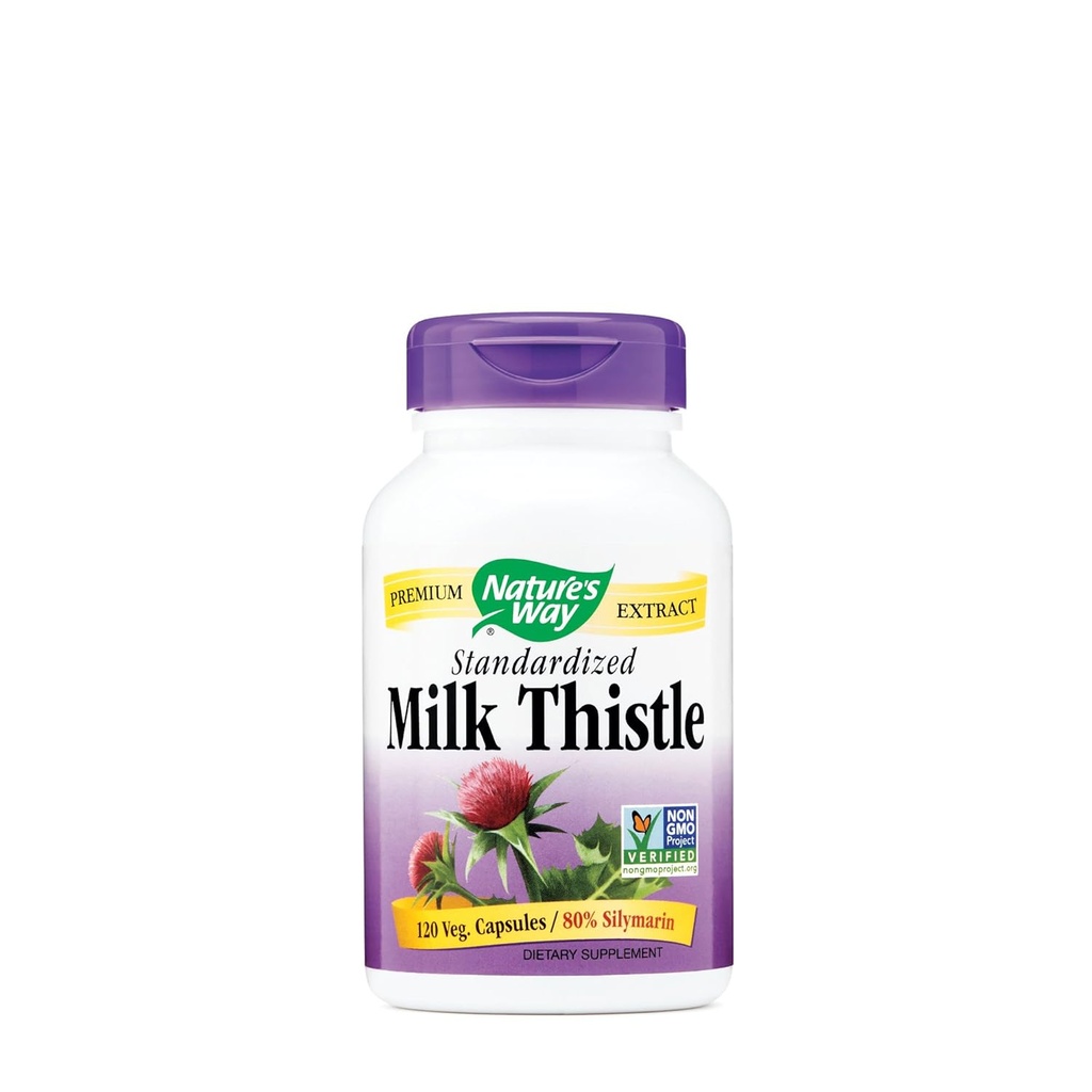 Natures Way Milk Thitle Standardized, 120 Počet