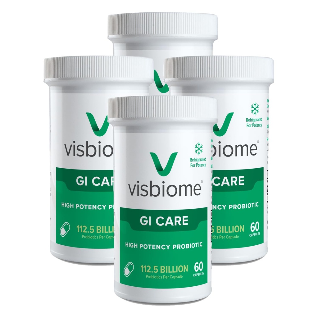 Visbiome® GI Care - High Potency Probiotic - 112.5 miliárd CFU Live Probiotiká, Original De Simone Formulation, Made in USA, 240 Kapsule.
