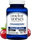 Cranberry Supplement pilulky pre ženy a mužov, 30000mg sila, podpora močových ciest s vitamínom C, vyrobené v FDA-Registrované, NSF-Certifikované zariadenie, Celková podpora zdravia, 90 Kapsule