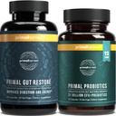 Primal Harvest Probiotiká & Gut zdravotné doplnky pre ženy a mužov Pre a probiotiká s 31 miliard CFU a Gut obnoviť trávenie pilulky Bundle