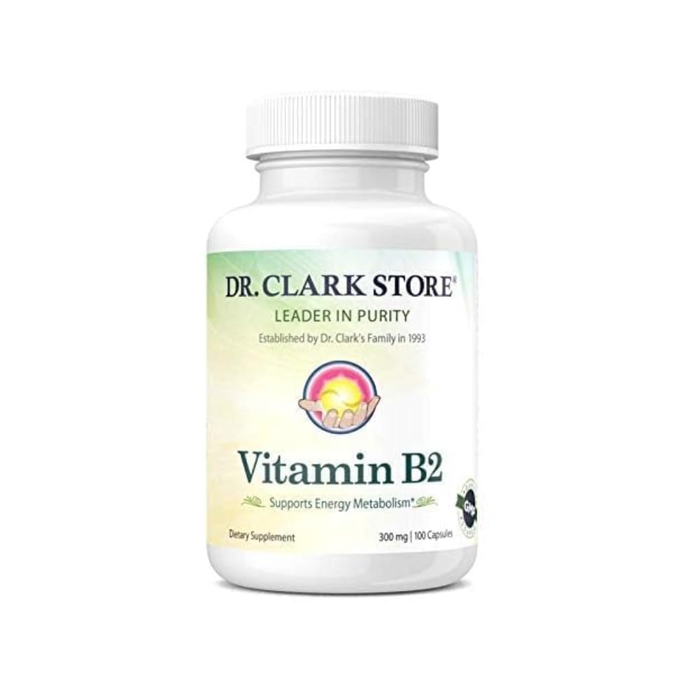 Dr. Clark Vitamín B2 Supplement, 300 mg, 100 želatínové kapsuly