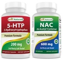 Najlepšie prírodné látky 5- HTP 200 mg & NAC - N Acetyl Cysteín 600 mg