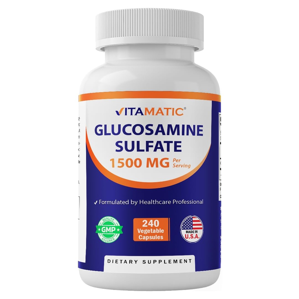 Vitamatic Glucosamine Sulphate Supplement, 1500mg, 120 Servings, 240 Kapsule