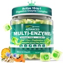 Tráviace enzýmy Gummy pre ženy a mužov, multi-enzýmy s 90Billion CFU Probiotiká a prebiotiká a postbiotiká, Rastlinné a ovocné vlákna Blend, Super Enzymes for Digestive & Gut Health,Immune,60Cts