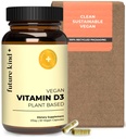 Future Kind Vegan Vitamín D3-2500 IU Plant-Based doplnok pre bunečnú a imunitnú podporu - bez cukru, Lichen-Based vitamín D (30 Softgels v sklenenej fľaši)