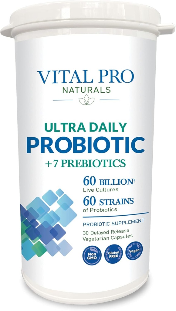 Vital Pro Naturals - Ultra Daily Probiotic Plus Prebiotics 30 Capsules