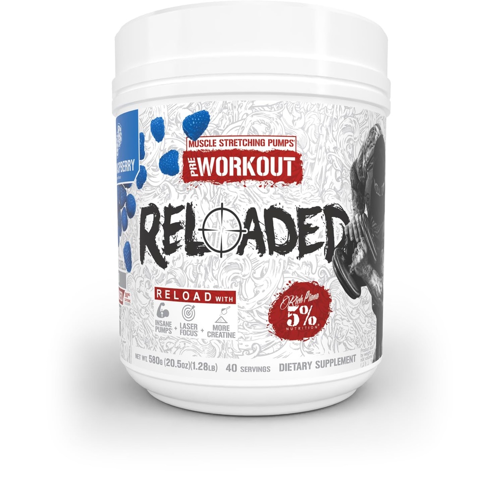 5% Nutrition Rich Piana Reloaded High Stim Pre-Workout 