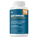 Dr. Tobias Deep Immune Probiotiká & Prebiotiká, Dual Action Digestion & Immune Support with PreforPro Prebiotiká & Oneskorené uvoľnenie Spore Forming Probiotiká for Women & Muži, 180 Kapsule, 90 Servings