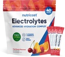 Nutricost Electrolytes Complex, Fruit Punch Ochutené, 40 Stickpacks - Advanced Hydration Complex