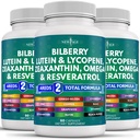 NOVÁ VEK Vitamíny pre zdravie očí s čučoriedkovým luteínom a zeaxantínom Lykopén Resveratrol extrakt z hroznových semien Astaxantín - vitamín pre oči - 180