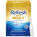 Refresh Optive MEGA-3 Lubricant Eye Drops Conservative-Free Umelé slzy, 0,01 fl oz (0,4 ml), 30 Kontajnery na jednorazové použitie
