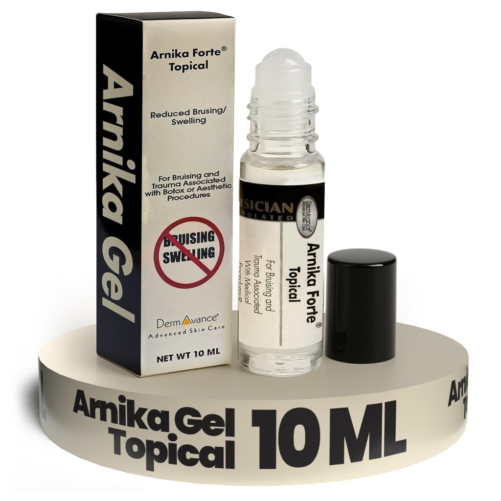 Arnika Forte Topical Roll-On, Arnica Gel pre podliatiny a opuchy po operácii, jednoduché použitie Arnica Gel Topical pre post-Surgic Care a športové zranenia, jasné, 10 ml