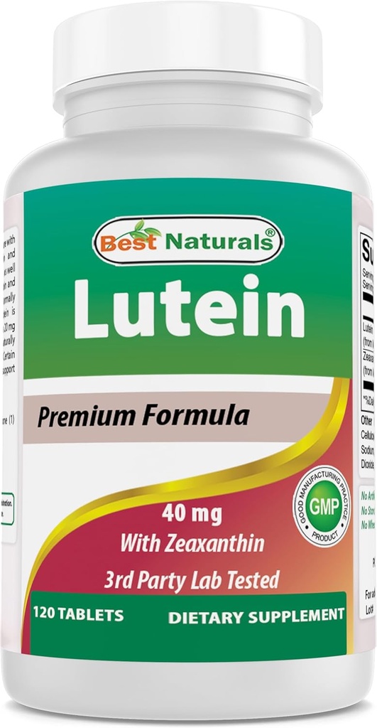 Najlepšie prírodné Lutein 40 mg s Zeaxantin 120 tabliet