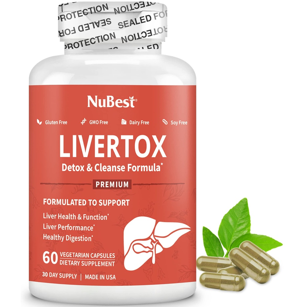 PečeňTox - Advanced Pečeň Detox & Cleanse Formula - Bylinné Pečeň podpora s mliekom bodliak, Turmerica, Artičoky, Púpava, Repa & Zinok pomáha Funkcia pečene a Trávenie 