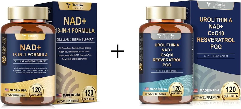 Totaria NAD Supplement pre Ženy Muži 120 Kapsule Urolithin Supplement 1000mg 120 Mäkké kapsuly