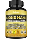 Lions Mane Supplement Kapsule s horčíkom s Ashwagandha Root, Ginkgo Biloba, Rhodiola Rosea a Gotu Kola - 210 Vegan Kapsule - Podpora Brain Health, Pozitívne Mood & Energy Production