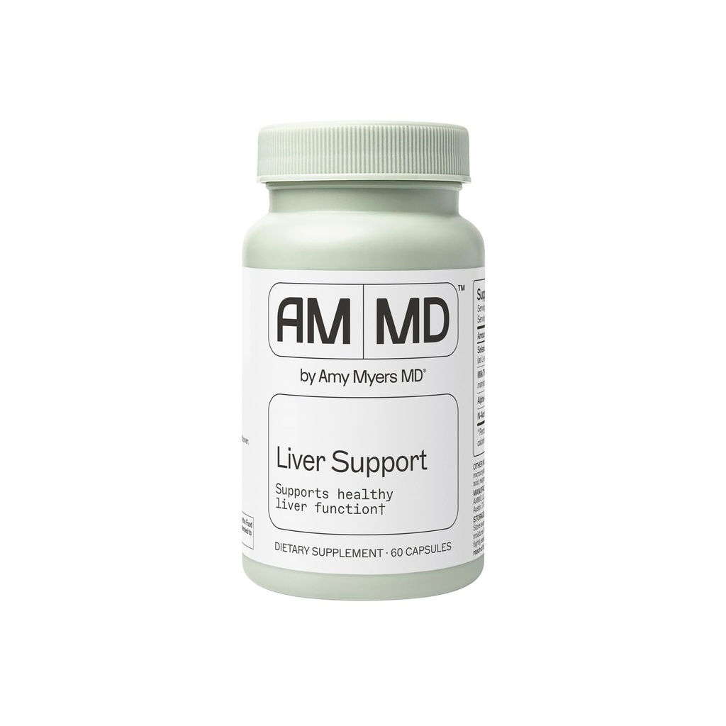 Amy Myers MD podpora pečene - podporuje zdravú funkciu pečene, Detox cesty & Antioxidant aktivity - s selénium, mlieko bodliak, Turkurica - 60 kapsúl