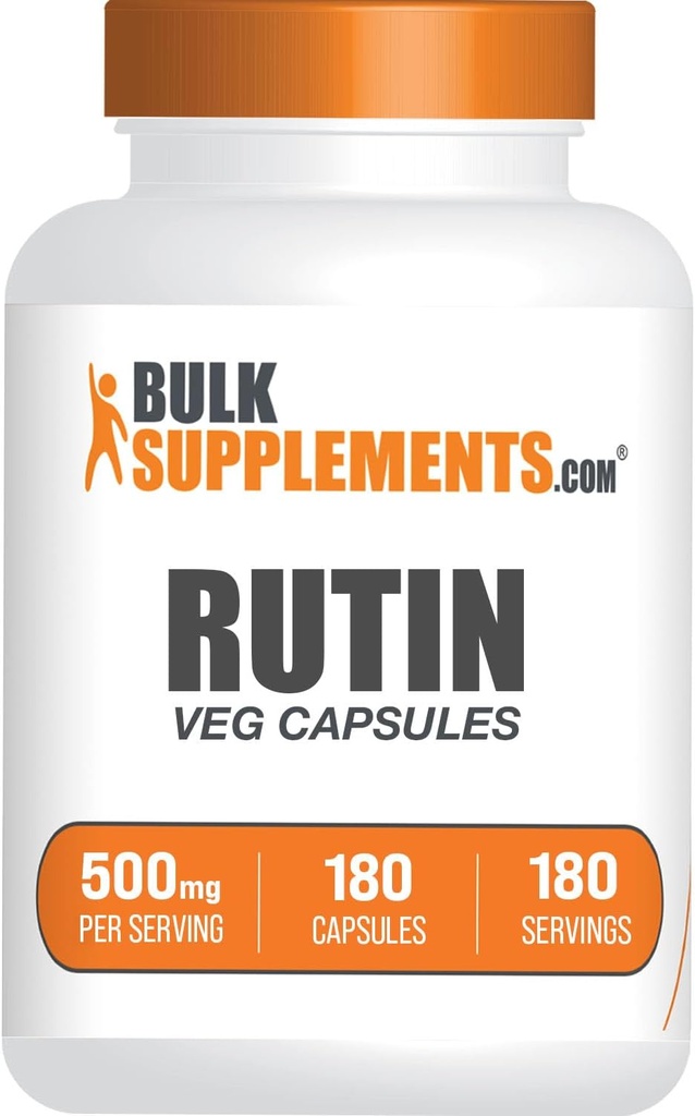 BulkSupplementments.com Rutin 500mg Kapsule - od Saphora Japonica, Rutin Supplement, Rutin Pills - Antioxidanty Supplement - Vegan & Gluten Free, 1 Kapsule per Serving, 180 Veg Kapsule