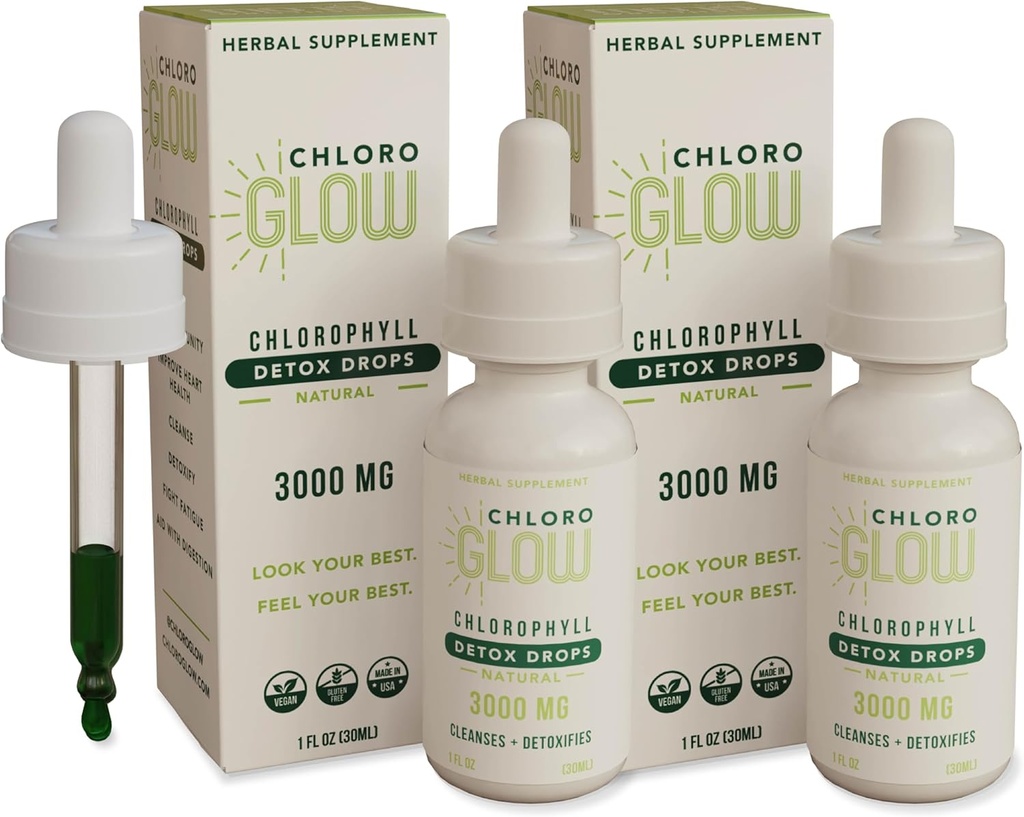 Chloroglow Liquid Chlorofyll Oxygen Drops 3000mg 