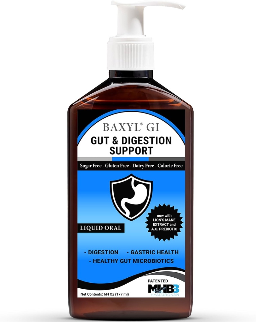 BAXYL® GI - Digestion, Digestive Aid & Galth Relief - GERD (Acid Reflux), IBS, Crohnovás - (Patented Formula, Organic, Vegan, Made in USA) 