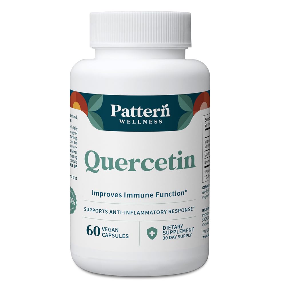 Vzor Wellness Quercetin Supplement s hypromelínom - Imunitná funkcia a podpora bunkového zdravia - Antioxidant a celotelový Wellness - 60 Vegánskych kapsúl