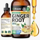 BIO KRAUTER Zázvorový extrakt - prírodné zázvorové doplnky pre celkový wellness - alkohol a cukor bez - Vegan kvapky 4 Fl.Oz.