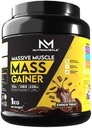 Nutrimuscle Massive Muscle Mass Gainer – 1 Kg | Chocolate Flavour | High Protein Gainer with Creatine Monohydrate for Mass, Muscle, Power & Strength | For Men & Women