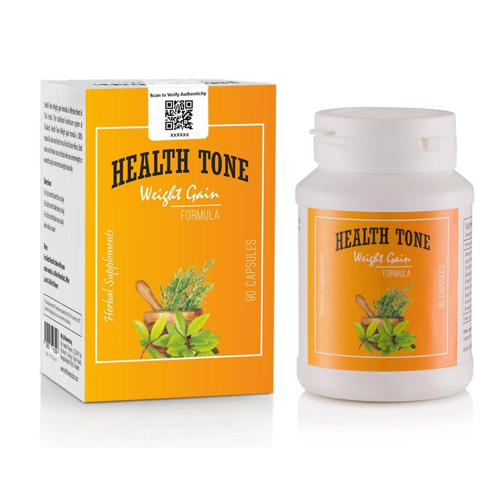Health Tone Ayurvedic Weight Gain Capsule 90 Capsules (100 G),1 Count