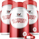 3 balenie - Glycogen Support, Glycogen Control Advanced Formula, Glycogen Kapsule, Glycogen Fix s výkonnými zložkami, 30 Kapsule na fľašu na 90 dní
