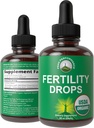 USDA Organic 5-In-1 Fertility Doplnky pre ženy. Vysoká absorpcia Tekuté kvapky Vitamíny zmes s 5 Handpicked bylinné zložky pre reprodukčné zdravie, Conception Podpora. Vegán, nulový cukor