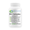 B6 komplex vegánsky vitamín B6, B9 folát, B12 metylkobalamín podporuje kardiovaskulárne, neuromuskulárne, nervový systém, homocysteín, energia, krvný bunky a zdravie kostí 100 viečka