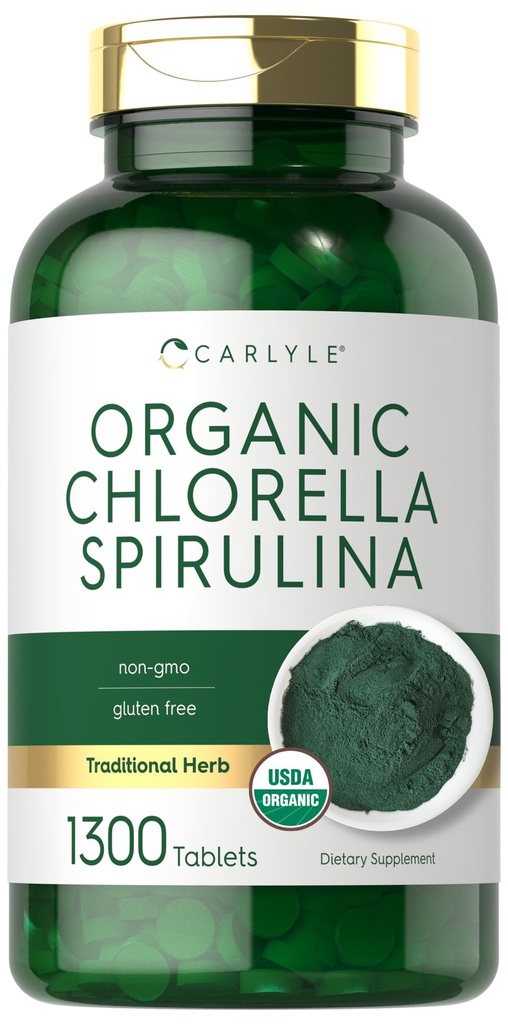 Carlyle Organic Chlorella Spirulina Tablety 