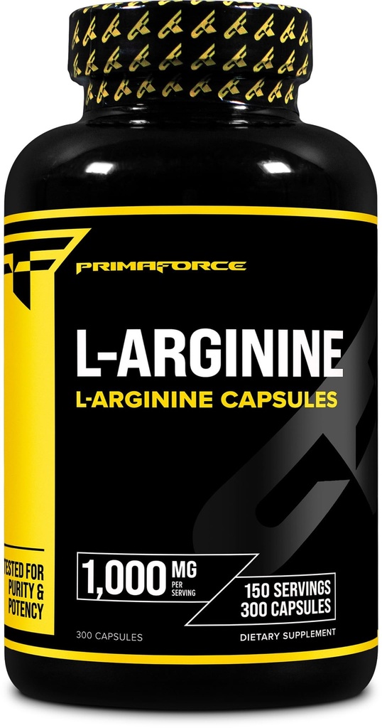 Primaforce L-arginín (300 kapsúl, 150 dávok / 1000 mg L-arginínu na obsluhu) 