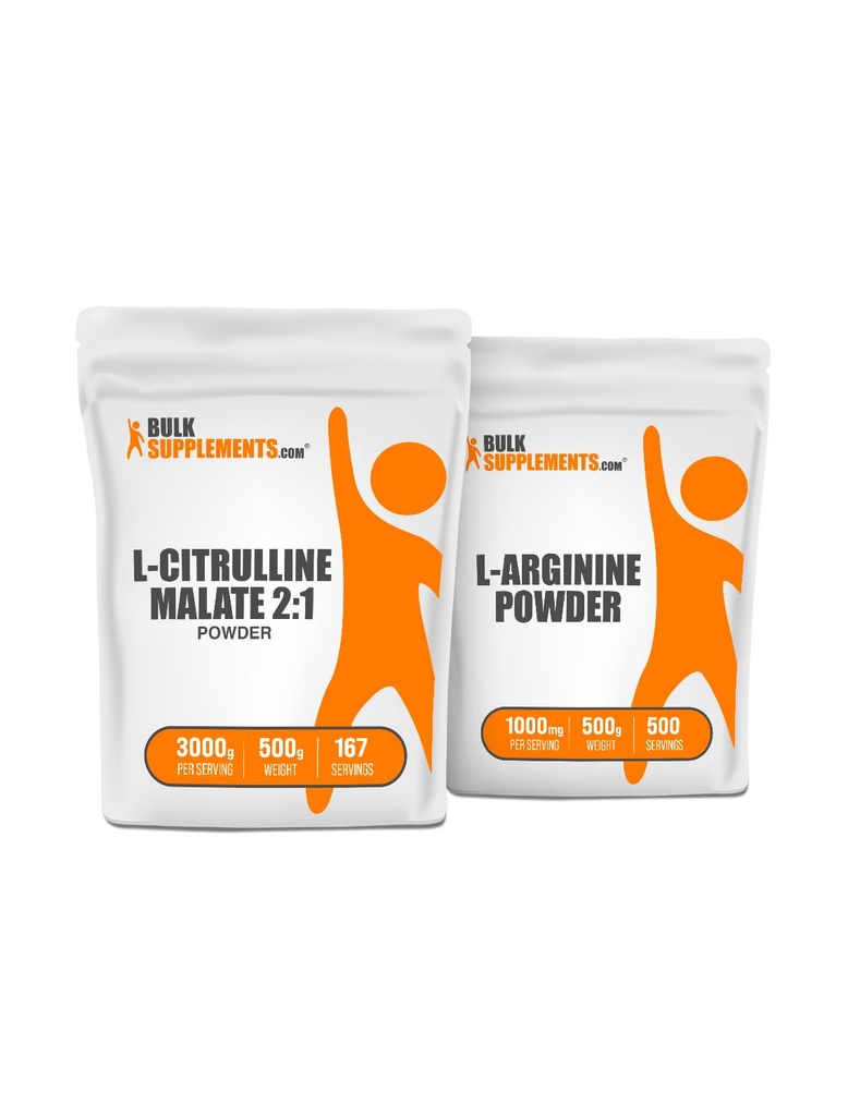 BulkDoplnky Citrulínmalát 2:1 500g + L-arginín 500g Bundle