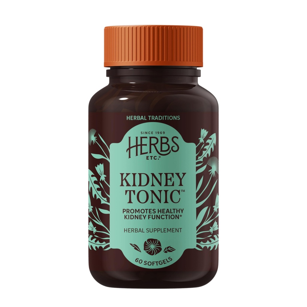 Byliny, Etc. Obličky Tonic Softgels - Funkcia doplnok - Prírodné s púpava, píla Palmetto & Petržlen - 60 Softgels (60 Servíry)