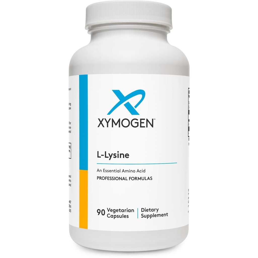 XYMOGEN L-lyzín 1000 mg Kapsule - Aminokyseliny doplnok k podpore syntézy kolagénu, Poskytuje rovnováhu k vysokému príjmu arginínu (90 kapsúl)