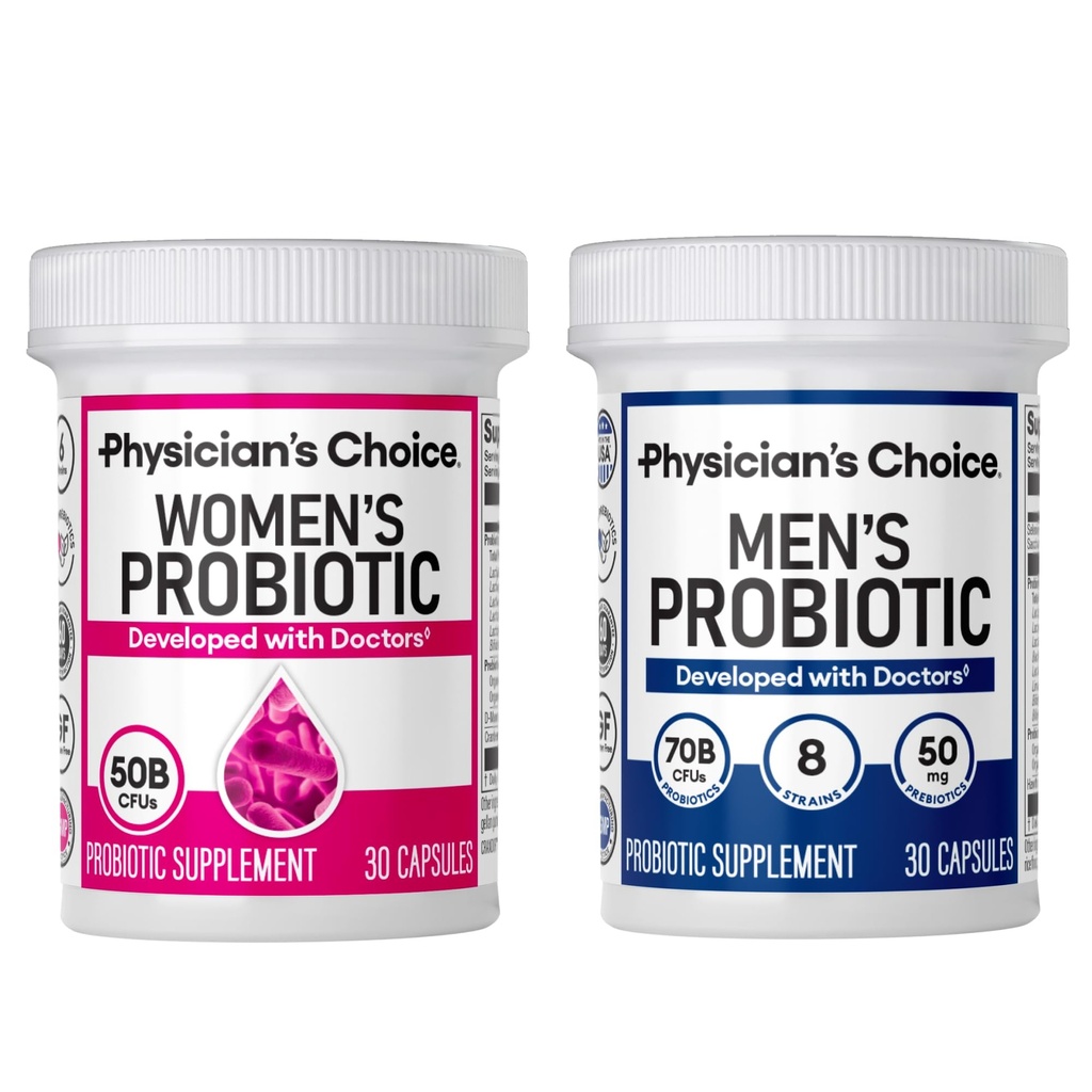 Jeho & Hers Probiotická zmes - Mens Probiotic (30ct) + Ženy Probiotiká (30ct)