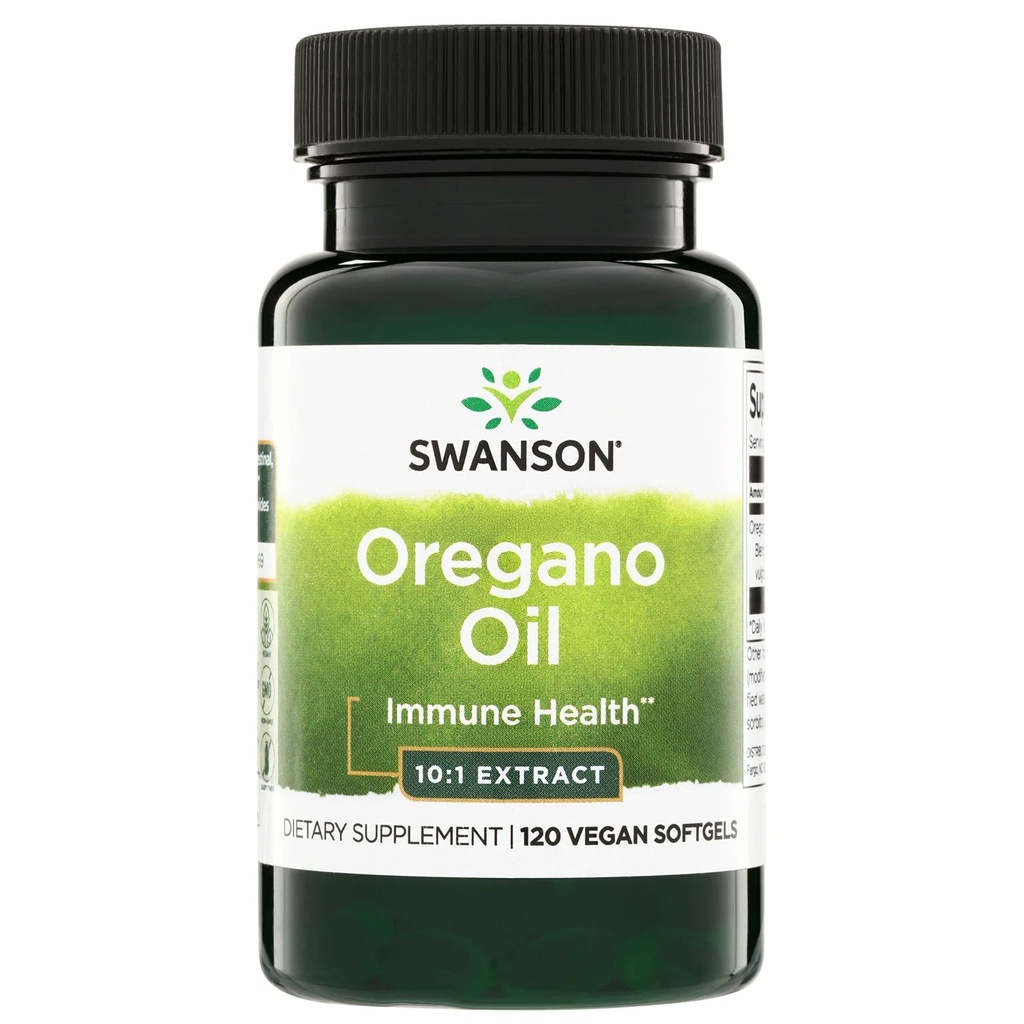 Swanson Oregano Oil 10:1 Extrakt-Prírodný doplnok Podpora trávenie zdravie-Respiračné a močové tract Zdravie Podpora (120 Softgels, 150mg Každý)