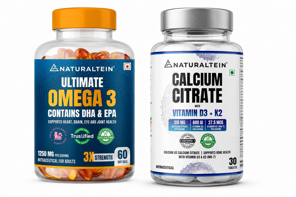 Naturaltein Omega-3 & Calcium Wellness Bundle