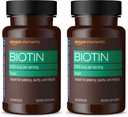 Elements Vegan Biotin 5000 mcg - vlasy, koža, nechty, 130 kapsuly (4 mesiace dodávky) (Backaging May Vary) (Back of 2)
