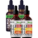NUSAVA Vitamín B12 Tekuté kvapky a neochutené D3 K2 Bundle - Silné tekuté vitamíny pre srdce, kĺb, energia, a imunitná podpora - non-GMO, bez lepidla, 2pk Každý
