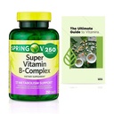 Sprin Val-Ley Super vitamín B- Complex tablety Diétna doplnková veľkosť, 250 Počet (viac ako 8 mesiacov dodávky) + Exkluzívny Vtmx vitamín Guide (2 položky)